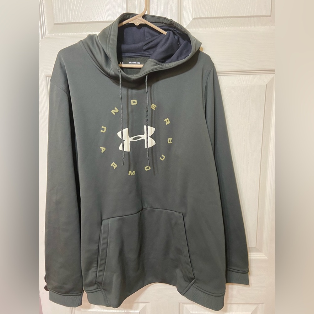 Under Armour loose dark olive green hoodie
